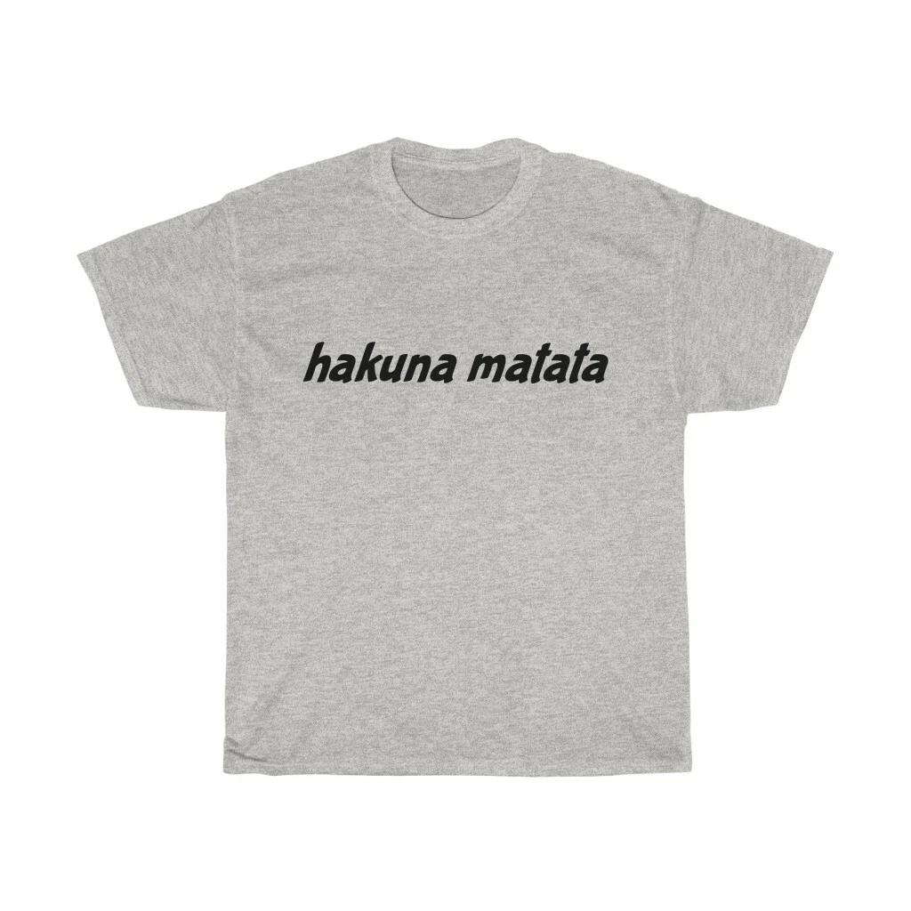 hakuna matata, Unisex Heavy Cotton T-shirt, Lion King, No Worries, No Problems XL