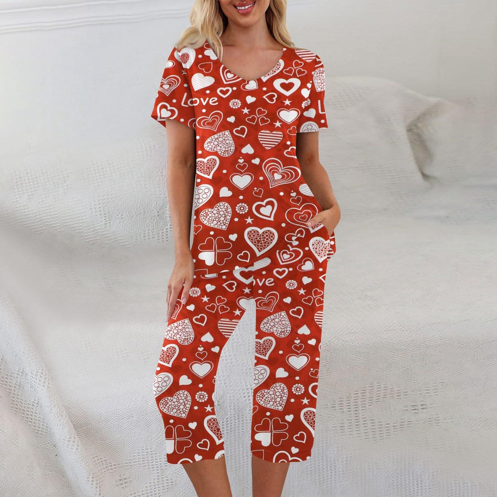 

Комплекты из 2 предметов для женщин, летний топ с короткими рукавами и брюки с карманами, мягкие комплекты для тренировок XXL