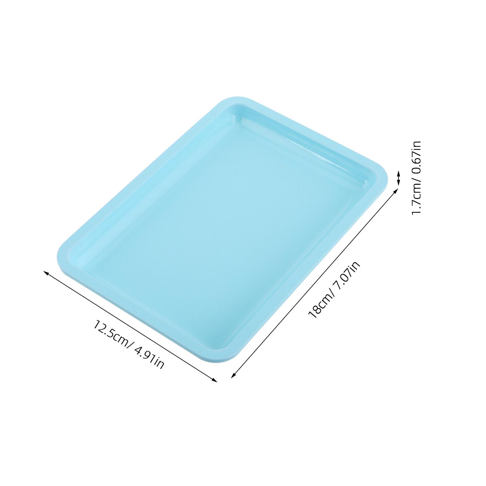 

4Pcs Stainless Steel Nail Tool Organizer Tray Minimalist Manicure Storage Display Metal Vanity Tray for Salon Home Bathroom