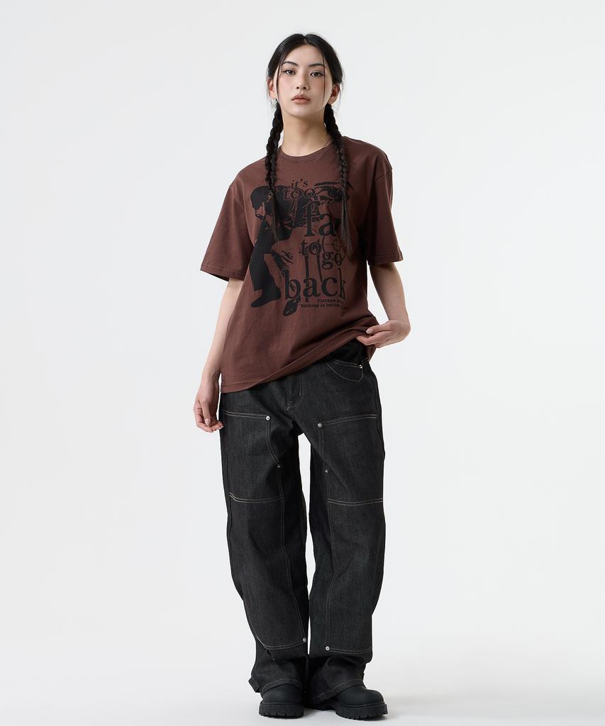 Nasttingijeubeleoldaenmi Vintage Artwork Tee_Brown