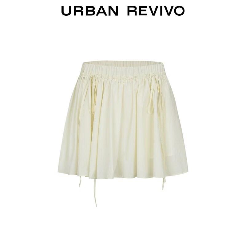 UR 2026 Women's Ruched Tie-Waist Skirt