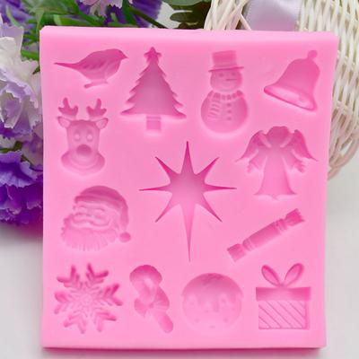 Christmas Mousse Chocolate Cake Liquid Silicone Mold Fondant Silicone Mold