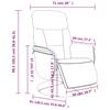 Recliner Chair with Footrest Burgundy Velvet
