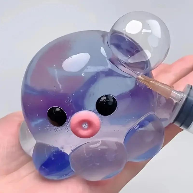 Octopus Stress Squeeze Toy Slow Rebound TPR Bubble Sensory Fidget Toy for Students Exam Anxiety Relief