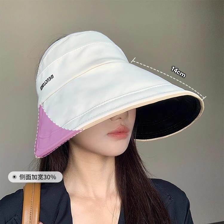 Large brim sunscreen hat women's summer 2025 foldable UV protection thin breathable sunshade sun hat