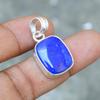 Geniune Blue Lapis Lazuli Gemstone 925 Sterling Silver Artisan Handmade Pendant