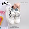 Thick-soled Breathable Mesh Board Shoes Simple Lace-up Spring and Summer Casual Shoes Bow Youth Vitality Student Shoes