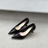 2026 Autumn Style Shallow Mouth Single French 6CM Versatile Stiletto High Heels Plus Fat Widening Large Women's Shoes