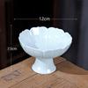 Ceramic High-Foot Snack and Dim Sum Plate for Tea or Fruit