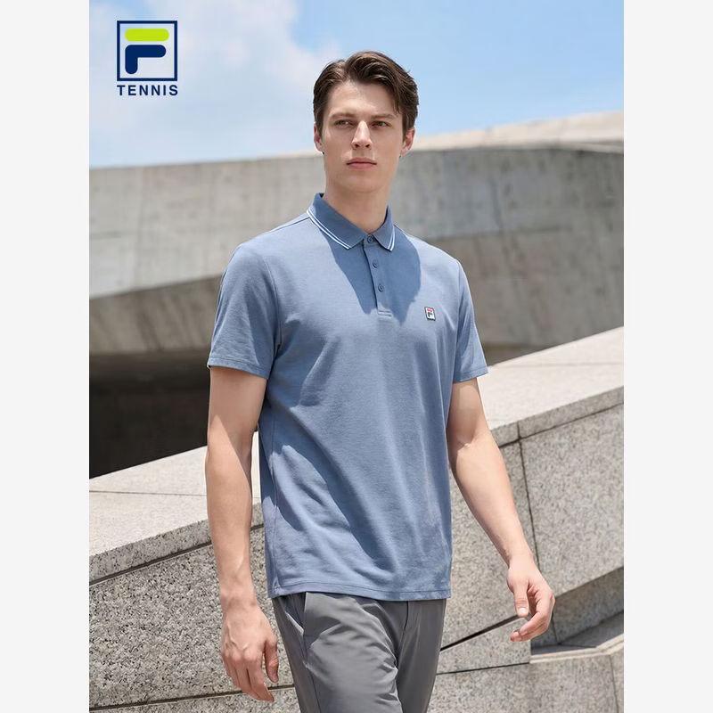 FILA Men s Knitted Quick-Dry Sport Polo Shirt M