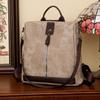 Zipper Backpack Women's Block Color Backpack Female Anti-Theft Schoolbag