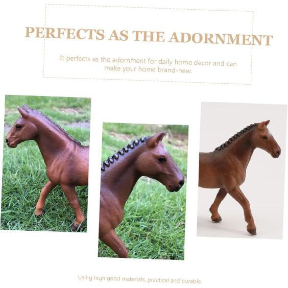 Totority Realistic Horse Figurine for Kids, Hand-Painted Plastic Horse Model, Multi-Color Horse Toy for Home Decor, Educational Animal Model, 5.90 X