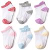 Kiddiezoom 6 Pairs/Set Four Seasons 0-5Y Solid Newborn Baby Boy Girl Socks 100%Cotton Soft Infant Accessories