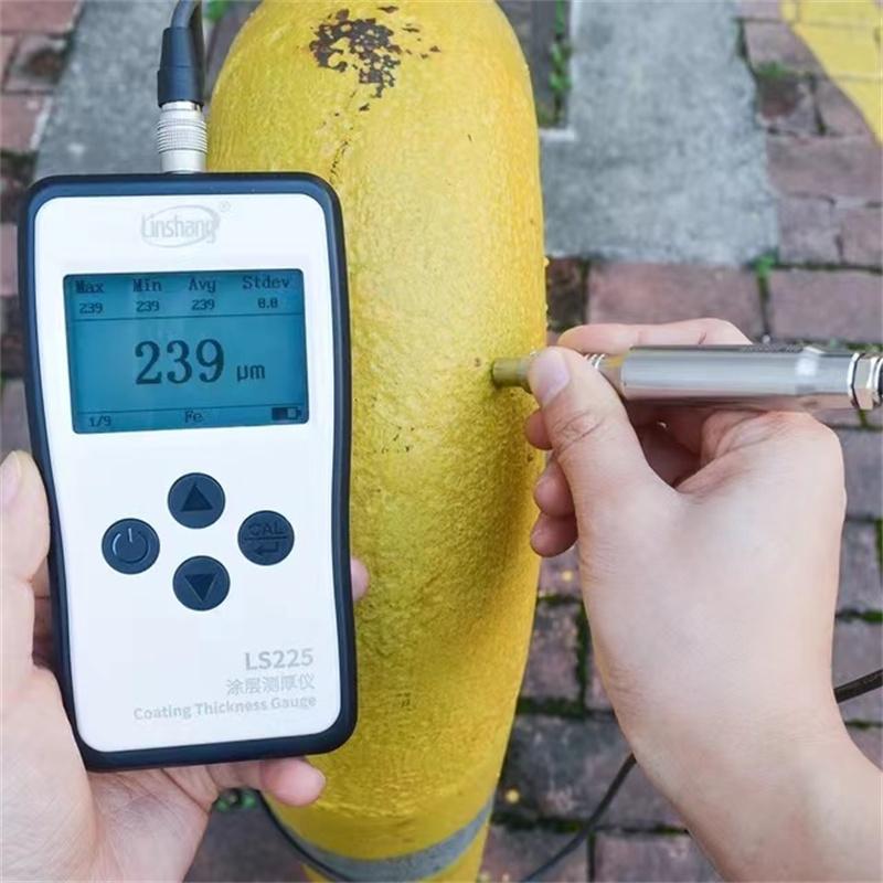 Linshang LS225+F500 Plating Thickness Tester Paint Gauge for Screws Bolts Coating Thickness of Electroplated Plating Clad Layer