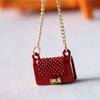 Fashion Miniature Bag For Doll Clothes  Accessories Chain Handbag Lady Leather Bag Purse Accessories Dollhouse Girls Gift Toys