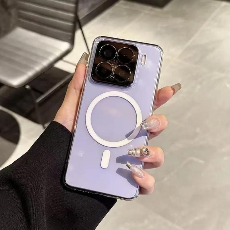 Transparent Camera Protection Cases for Xiaomi Mi 15 14 13 Ultra Magnet for Magsafe Case Cover for Xiaomi 13 14 15 Pro