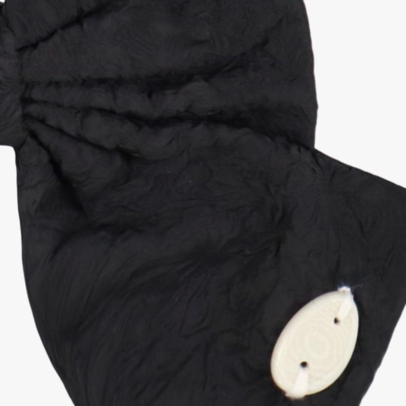 PINK PINEAPPLE WRINKLE RIBBON HAIRPIN_BLACK