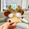 2025 Popular Christmas Antler Pompon Hair Clip - Cute Japanese & Korean Style