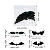 12/24pcs Gothic Black Skull/Butterfly/Bat Stickers DIY Halloween Wall Decoration 3D Butterfly Stickers Wall Decals Home Decor