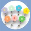 Flower Nurse Badge Reel Name Tag Easy Pull Buckle Retractable Badge Holder  Office School Supplies