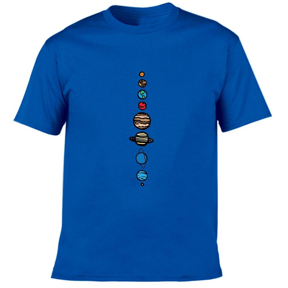 Planeten Druck Herren S Lustiges Sommer T-Shirt Mode Kurzarm Streetwear Harajuku Grafik T-Shirts Herren