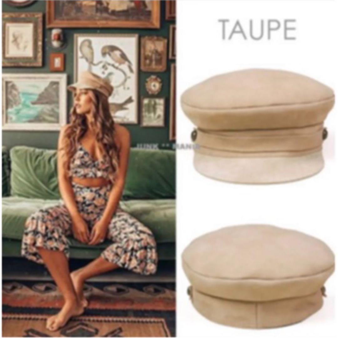 Used Luck of Color Suede Casquette Marine Cap S Taupe