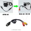 Cable Plug Adapter 4Pin Aviation Head Male/Female to RCA AV/Female DC Multiple  Converter For Car Rear Backup Camera Monitor