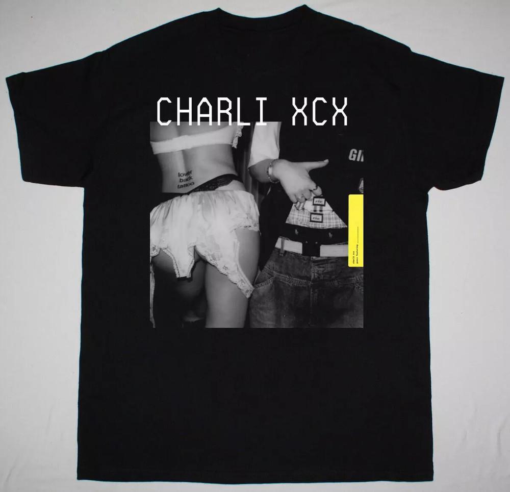 

НОВАЯ футболка Charli XCX - Guess с коротким рукавом, хлопковая, черная, все размеры, CO590, унисекс, с принтом XXXL