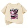 Streetwear Car Design T-Shirt Printed T Shirt Girls' Summer Cartoon Short Sleeve Tops T-Shirts Cute Girls Clothing