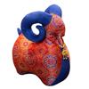 1Pcs Chinese Zodiac Sheep Mascot Plush Doll Traditional Jacquard Fabric Ornament Festive Lucky Sheep Stuffed Toy For Home Decor