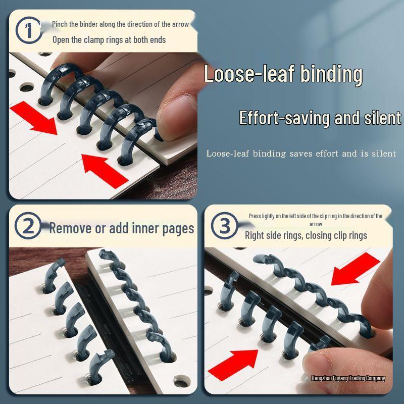 Thickened Loose-Leaf 5-Subject Notebooks for Students: Removable Pages & Error Correction Section