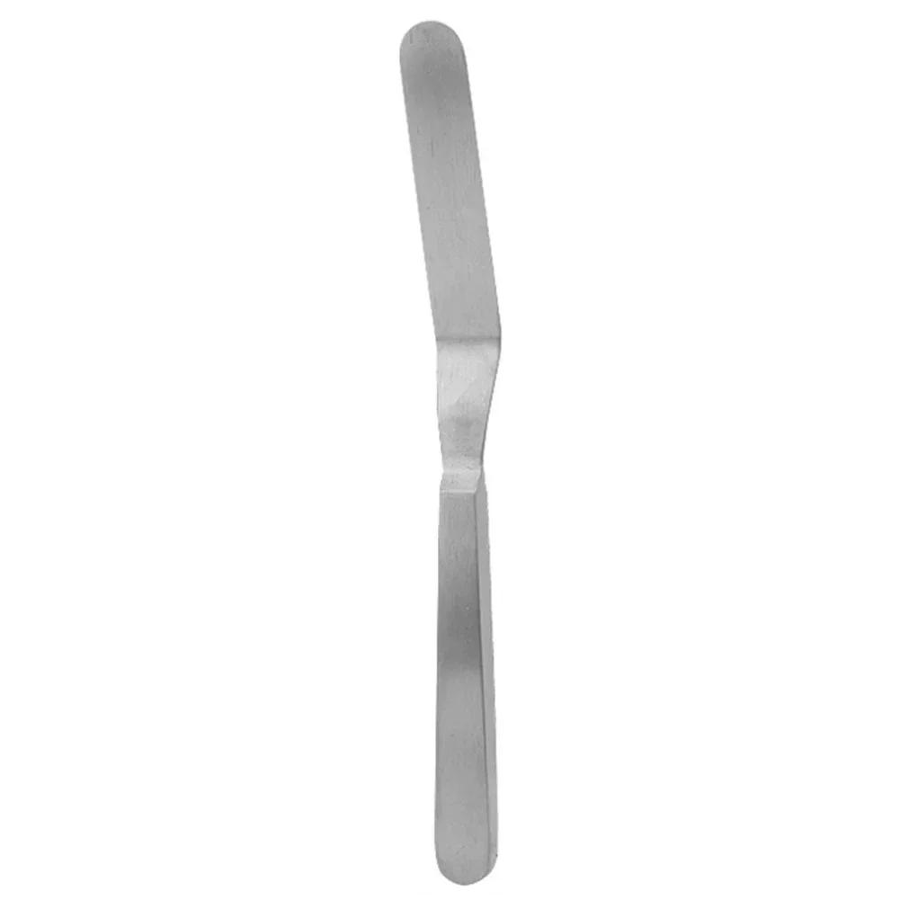 Stainless Steel Cake Icing Spatula Offset Spatulas Butter Spreader Baking Tools Curved Cream Spatula Baking Cake Cutter серебряный