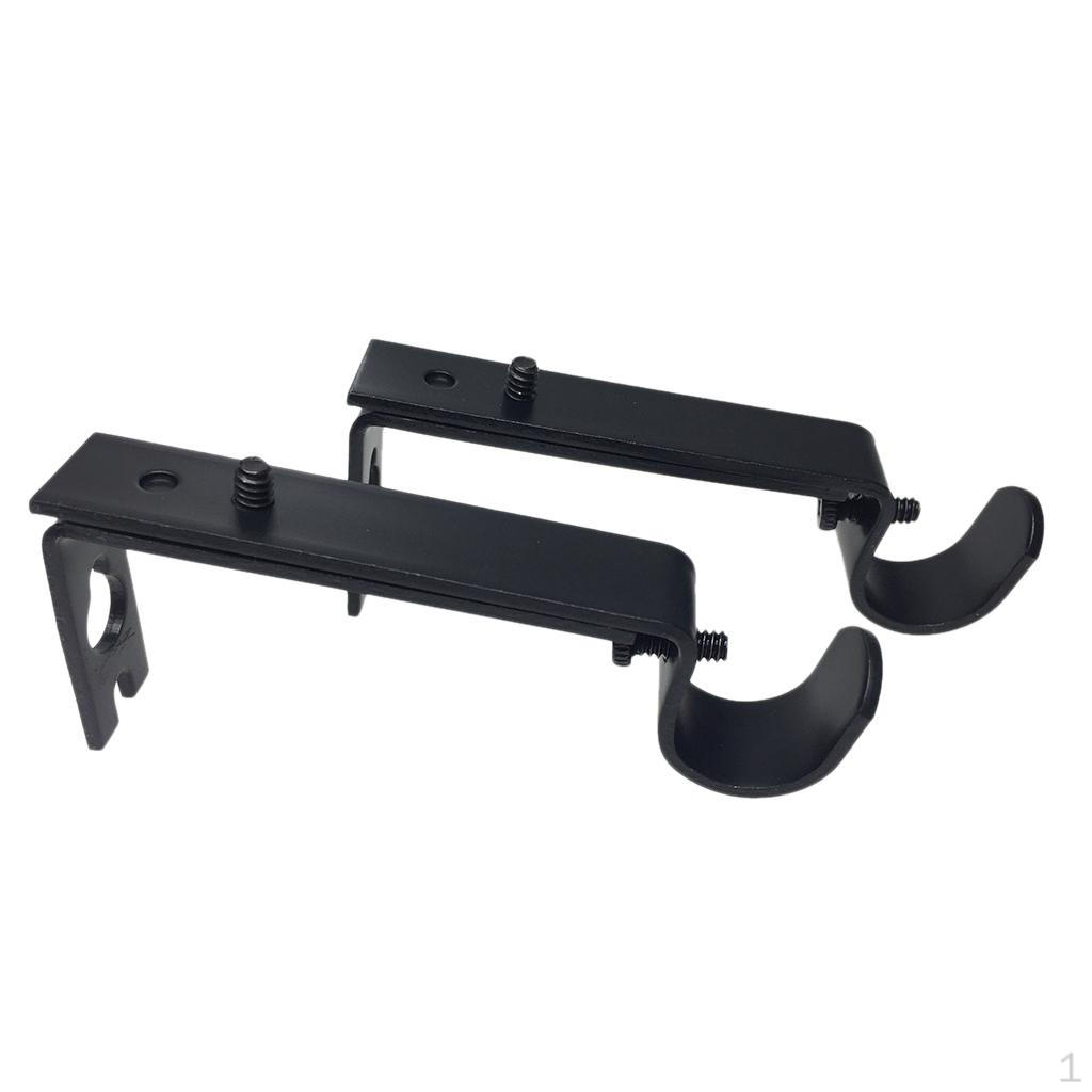 10-13cm Adjustable Curtain Rod Bracket Wall Mounted Drapery Pole Holder
