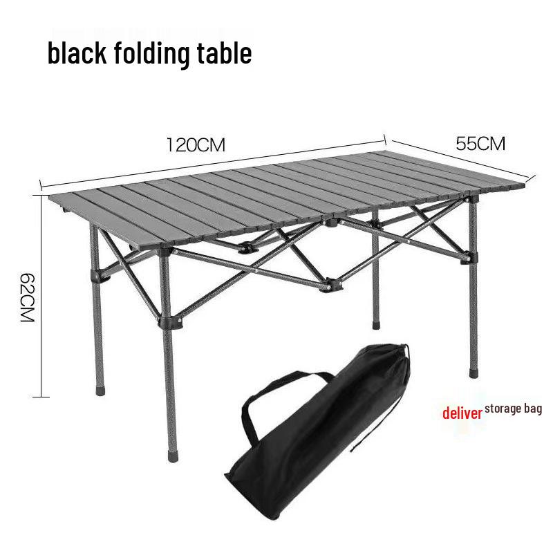Durable Portable Metal Folding Camping Table for Outdoor, Night Market, Car-Mounted, and Barbecue Use