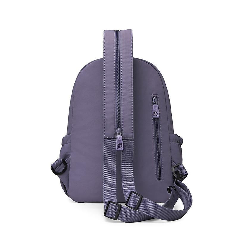 Zaino Compatto con Tasche Multiple con Zip e Tasca Laterale in Rete