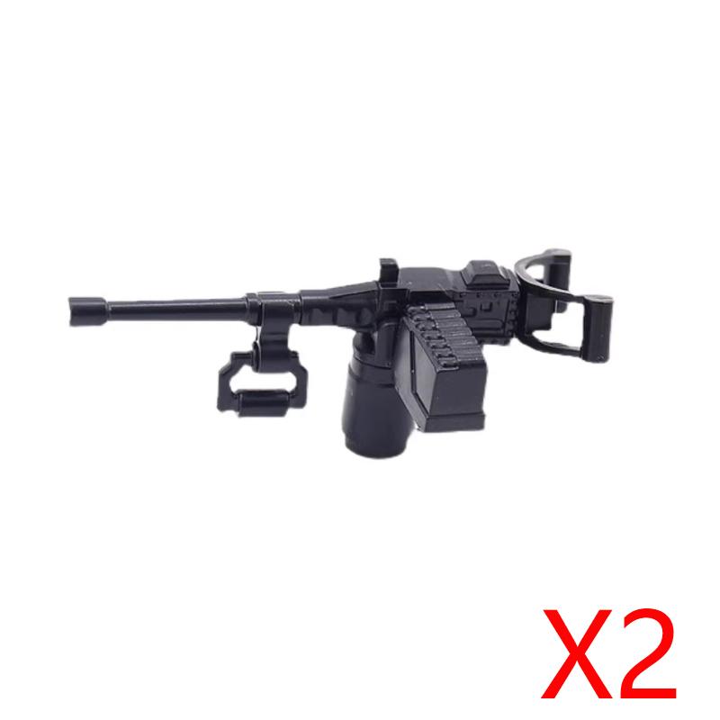 Army WWII Soldier Figure Armaments Brick Playset Gatling M2 Heavy Machine Aviation Gun NSV Bullet Chain Mortar ZB53 Toys Playsetss T12