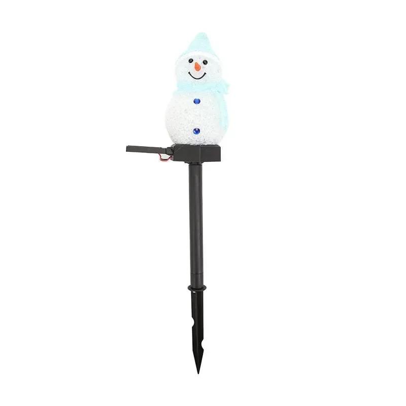 Solar Ground Lights Christmas Snowman Decoration Atmosphere Nightlight Outdoor Garden Garden EVA Rice Grain Snow Man