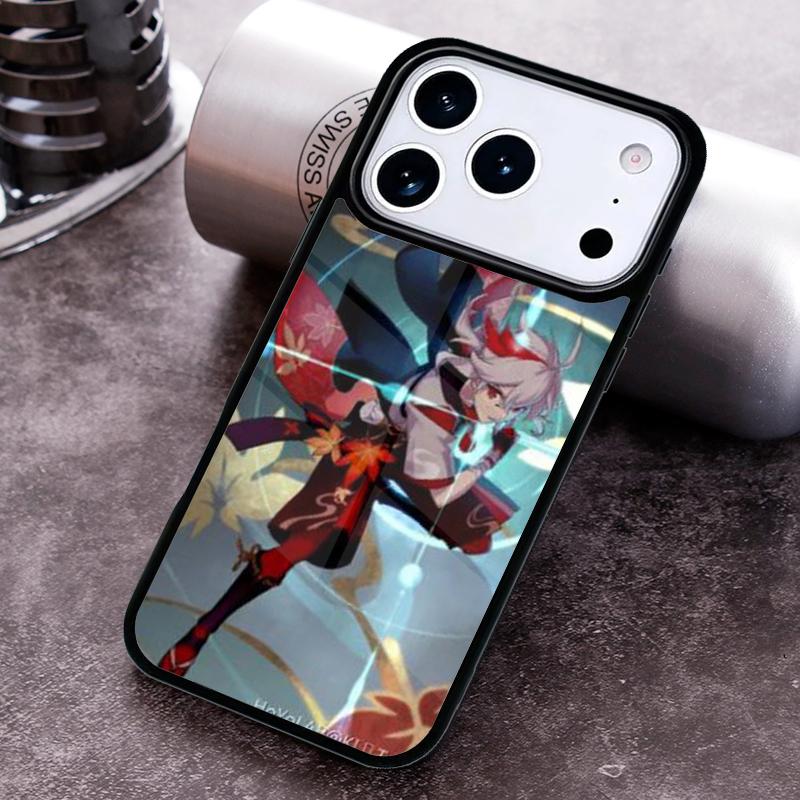 Genshin Impact Kaedehara Kazuha Handyhülle für iPhone 17 16 15 Pro Max Air 14 13 12 11 Plus Stoßfeste Hülle