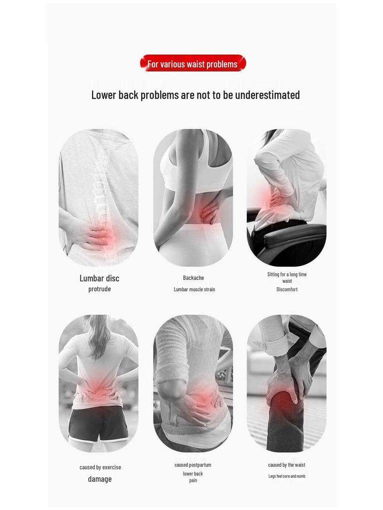 Infrared Red Light Therapy & Heating Waist Belt for Lumbar Support