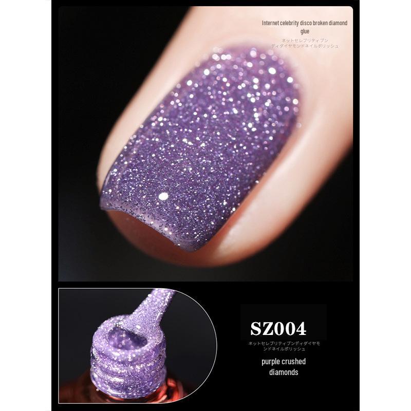 18-Color Ultra Bright Crushed Diamond Glitter Nail Gel Polish