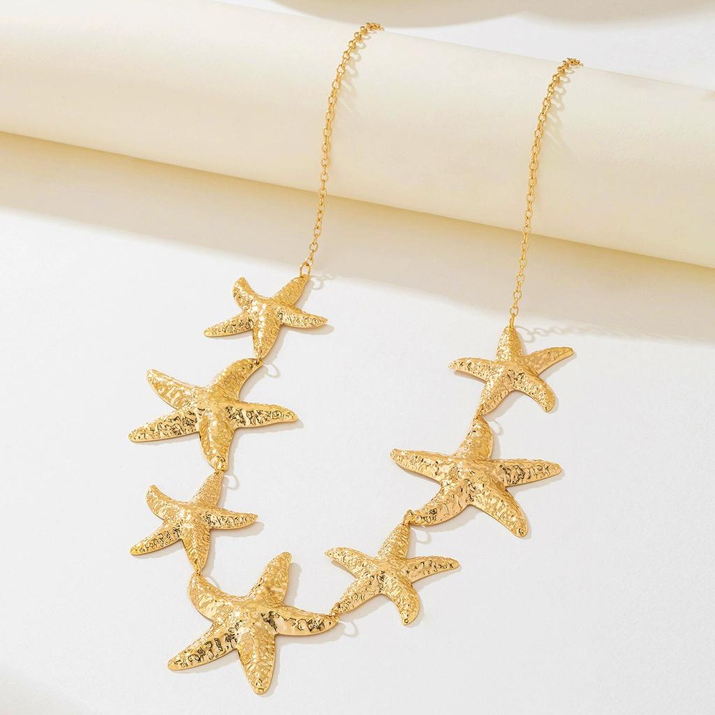 Fashion Retro Elegant Ocean Series Metal Chain Starfish Pendant Ladies Waist Chain