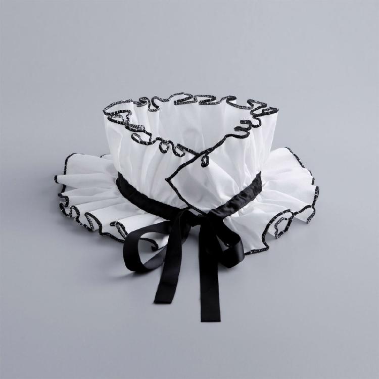 Adjustable Tie Ruffled Collar Vintage For Victorian Age Costumes and Cosplay Halloween Accessory Versatile Collar