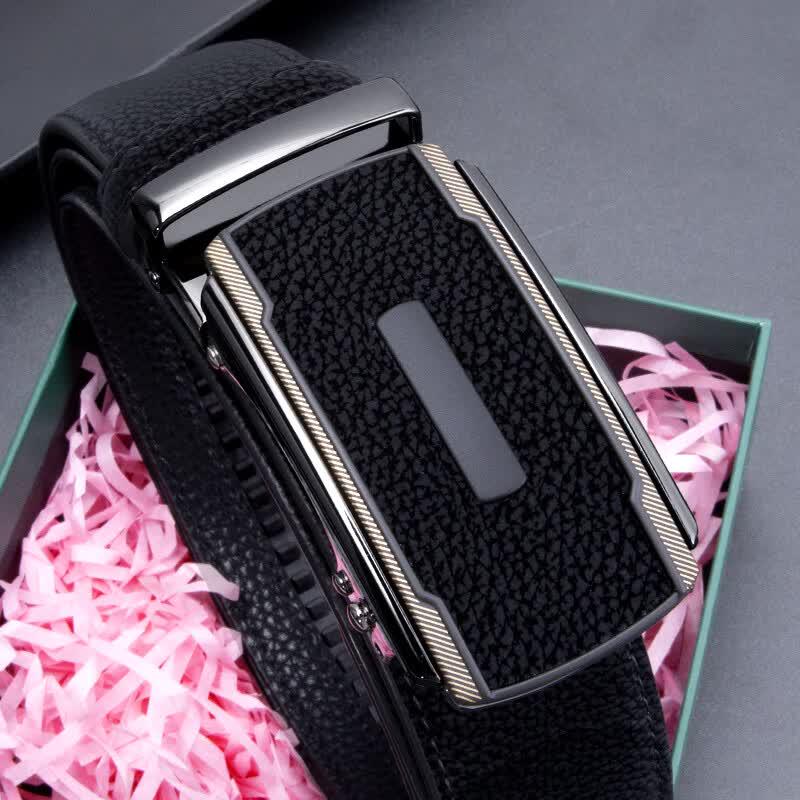 Gugedi Men s Genuine Leather Automatic Buckle Belt 120cm