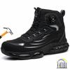 Rotating Button Safety Shoes Steel Toe Work Boots For Women Men Ultra-Light Shoes Anti-Slip Work Shoes Protective Work Sneakers