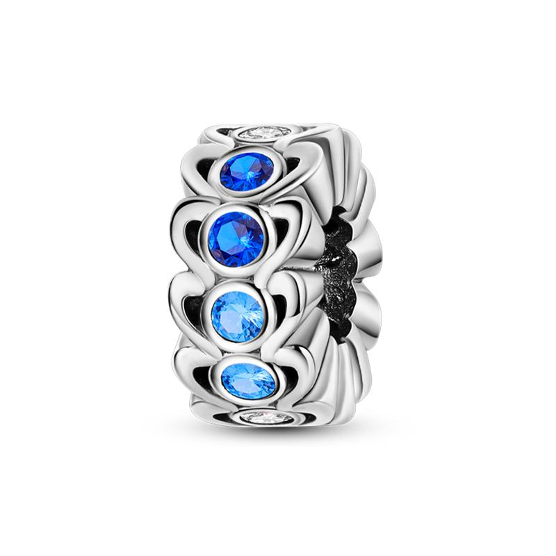 Exquisite 925 Silver Mysterious Blue Butterfly Devil's Eye Fatima's Hand Pendants Charms Beads Fit Qikaola Bracelets DIY Jewelry