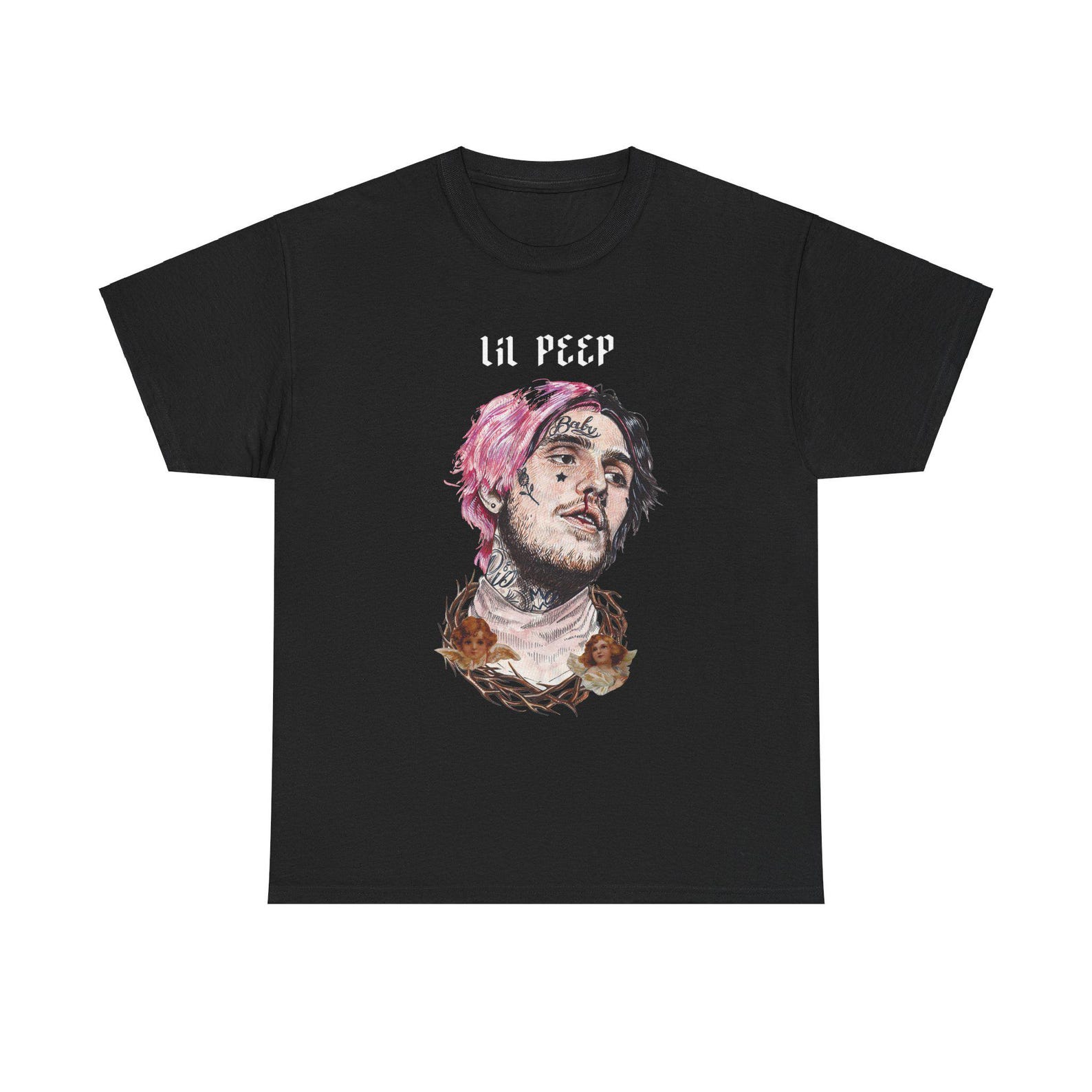 Unisex | lil Peep | CRYBABY | HELLBOY | Gustav | Merch | T shirt | Cotton Tee 2XL