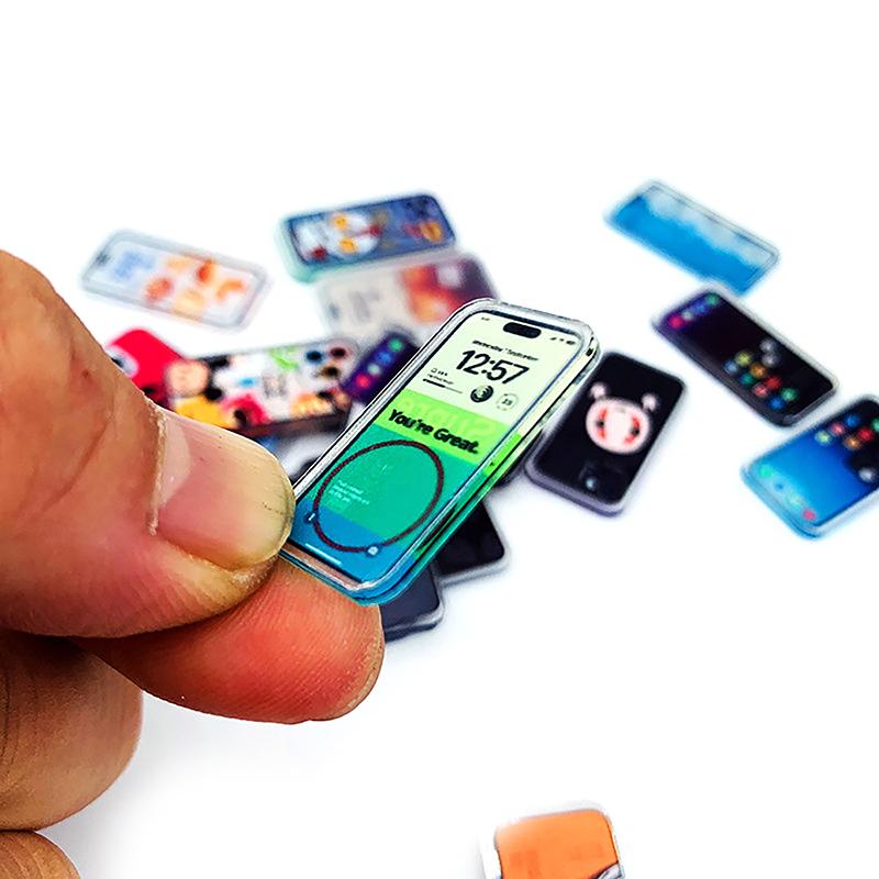 1/12 Dollhouse Mini mobilní telefon Model Dollhouse Simulace Mobilní telefon Panenky Domeček Dekorace Příslušenství Hračky pro hraní