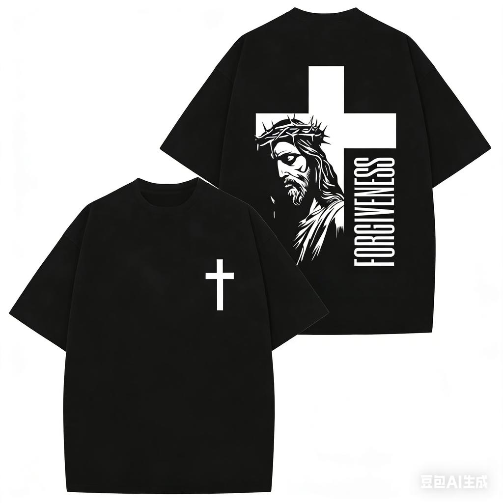 Christliche Religion Jesus Vergaß Ihre Väter Vintage Baumwolle 2000 T-Shirts Herrenbekleidung Neue Oberteile und T-Shirts Herren-T-Shirts