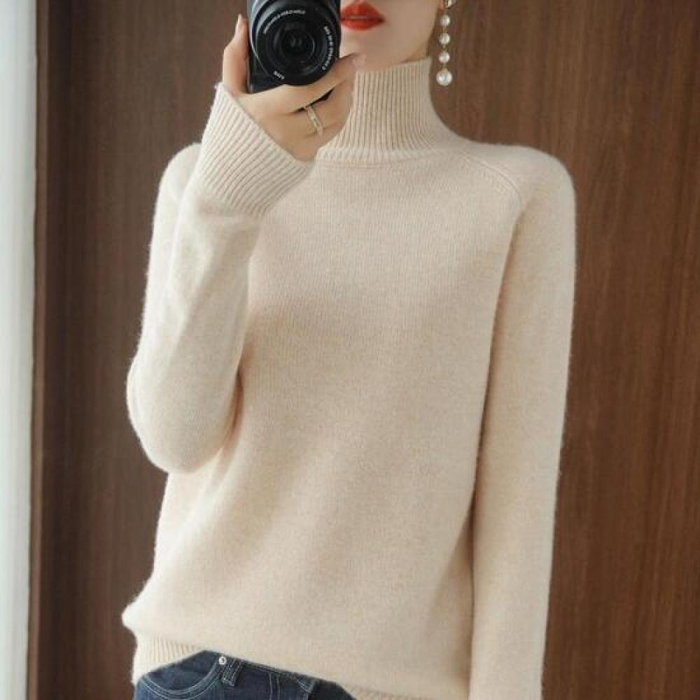 New Arrivals Open Run Women Turtle Neck Sweater Winter Simple Viscose