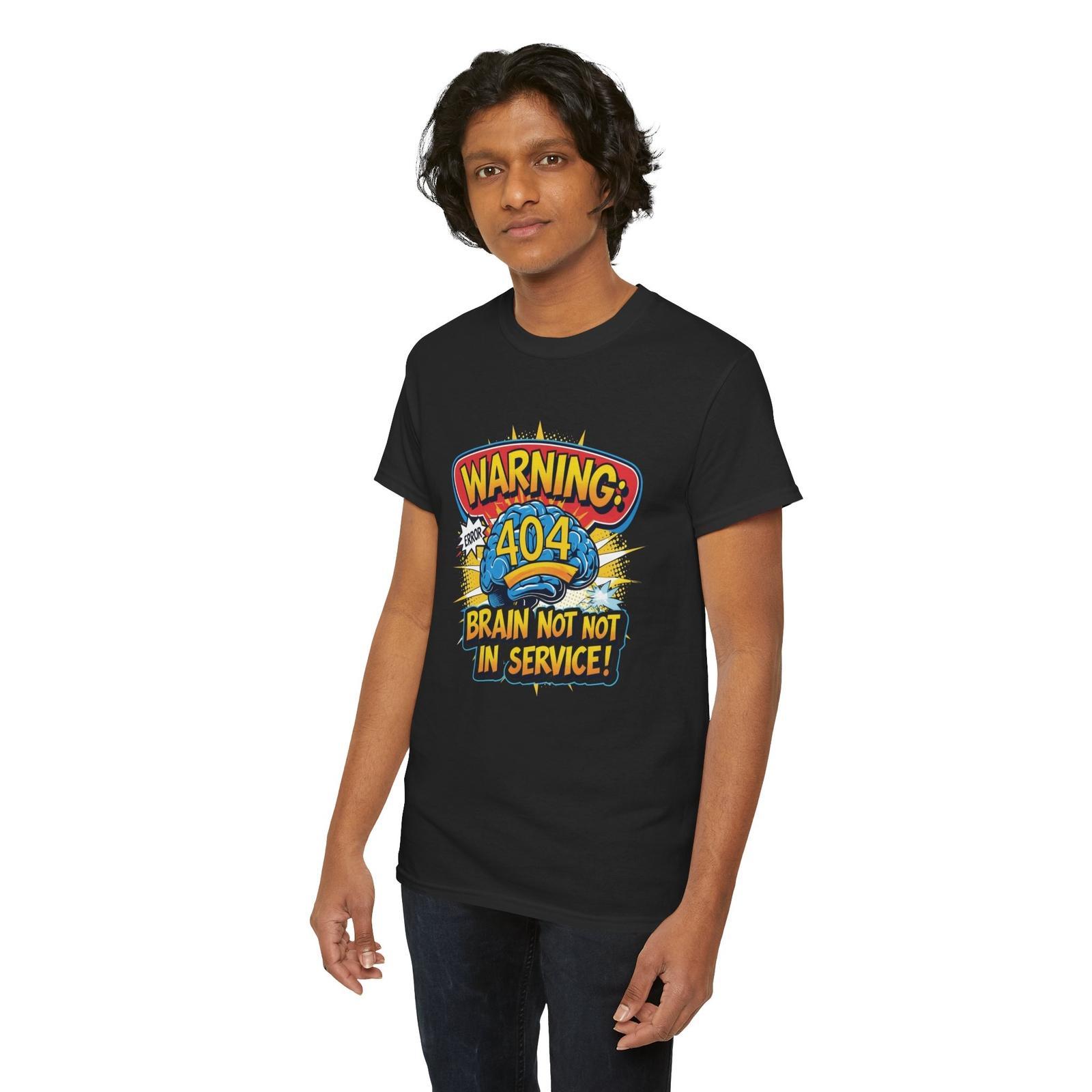 Superhero Comics T-Shirt | Funny Hero Fan | Warning Brain not in service! Shirt Unisex T-Shirt S